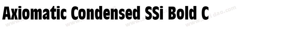 Axiomatic Condensed SSi Bold Condensed字体转换